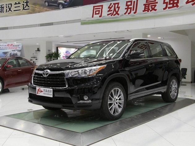 7座中大型SUV 丰田汉兰达最低售23.98万